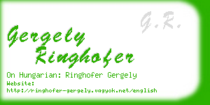 gergely ringhofer business card